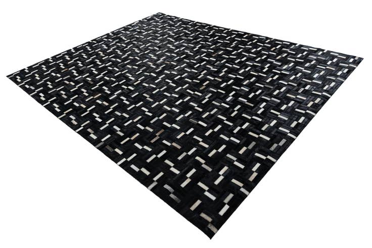 Detail image of 7' 8 x 9' 8 Cowhide Leather Rug