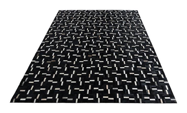 Detail image of 7' 8 x 9' 8 Cowhide Leather Rug