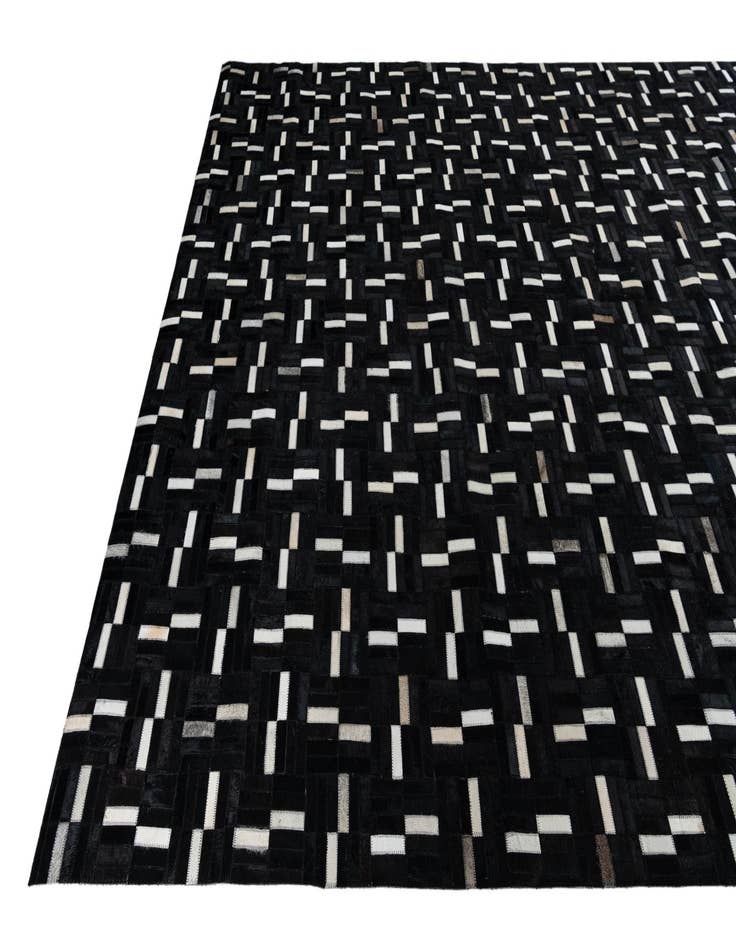 Detail image of 7' 8 x 9' 8 Cowhide Leather Rug