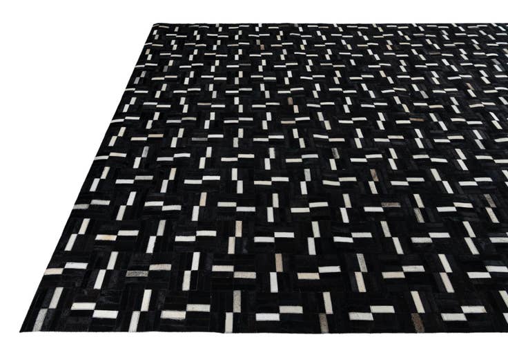 Detail image of 7' 8 x 9' 8 Cowhide Leather Rug