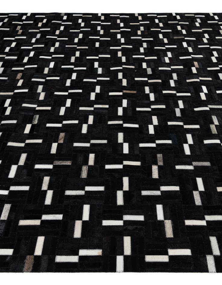 Detail image of 7' 8 x 9' 8 Cowhide Leather Rug