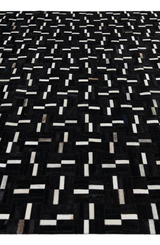 Detail image of 7' 8 x 9' 8 Cowhide Leather Rug