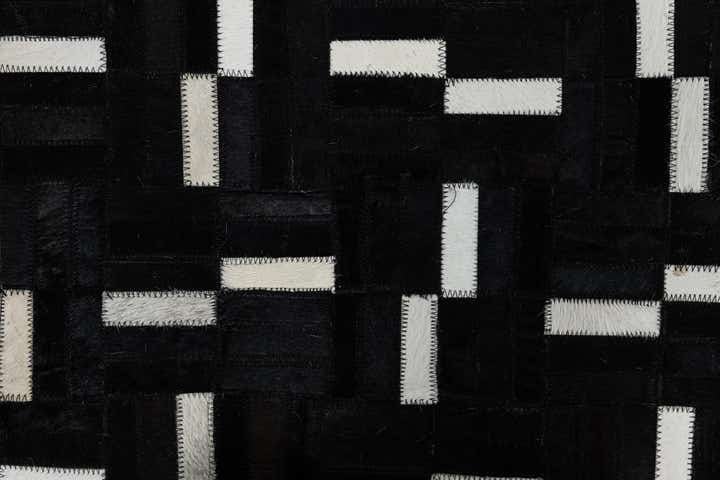 7' 8 x 9' 8 Cowhide Leather Rug