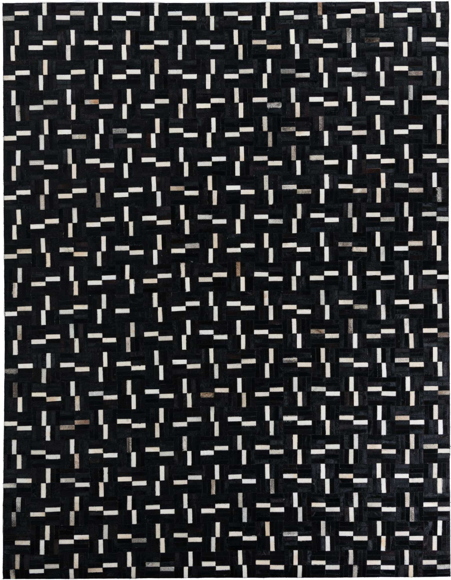 7' 8 x 9' 8 Cowhide Leather Rug