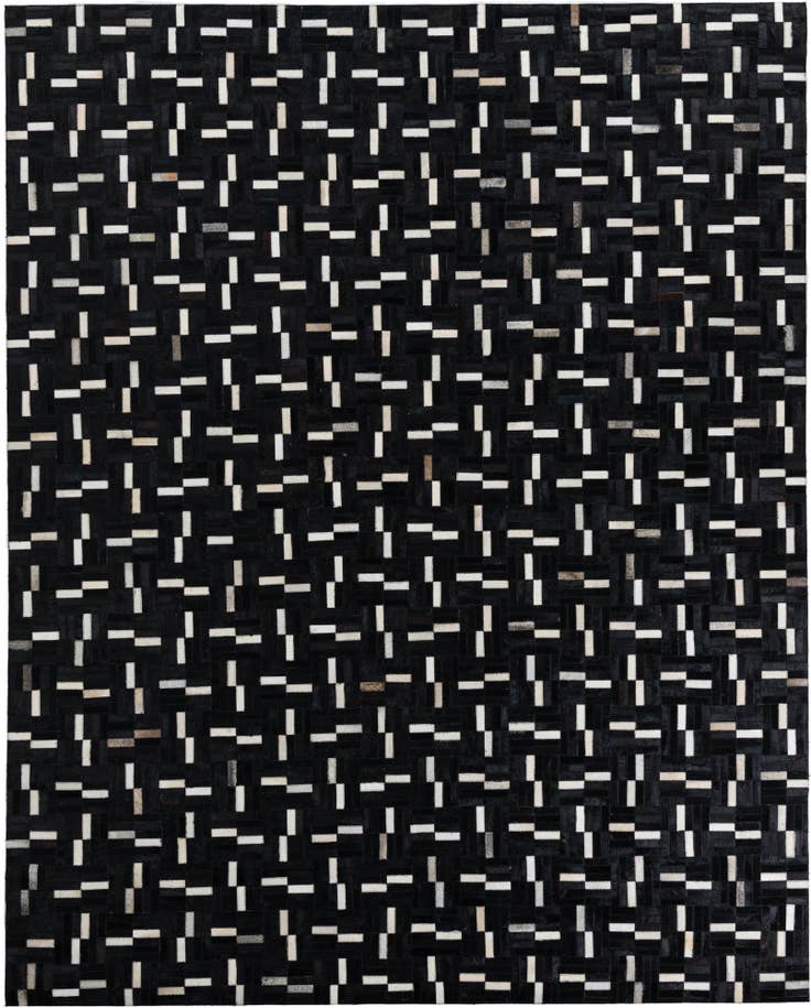 Detail image of 7' 8 x 9' 8 Cowhide Leather Rug