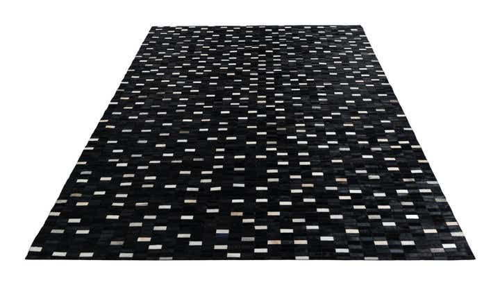 8' 2 x 9' 8 Cowhide Leather Rug