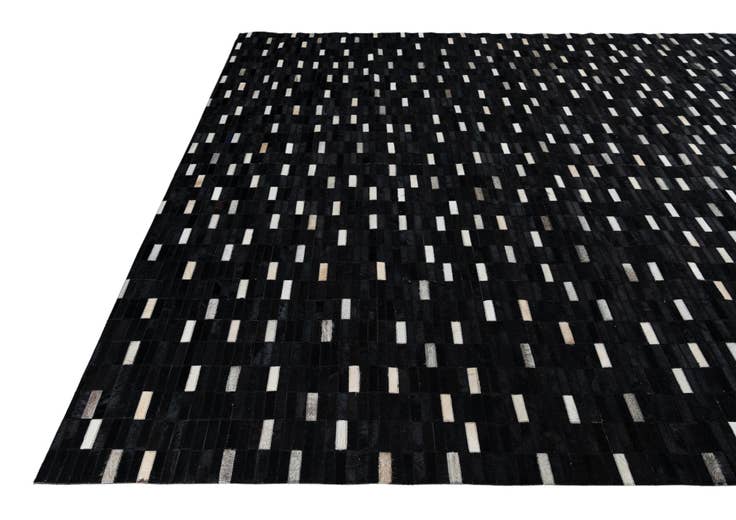 Detail image of 8' 2 x 9' 8 Cowhide Leather Rug