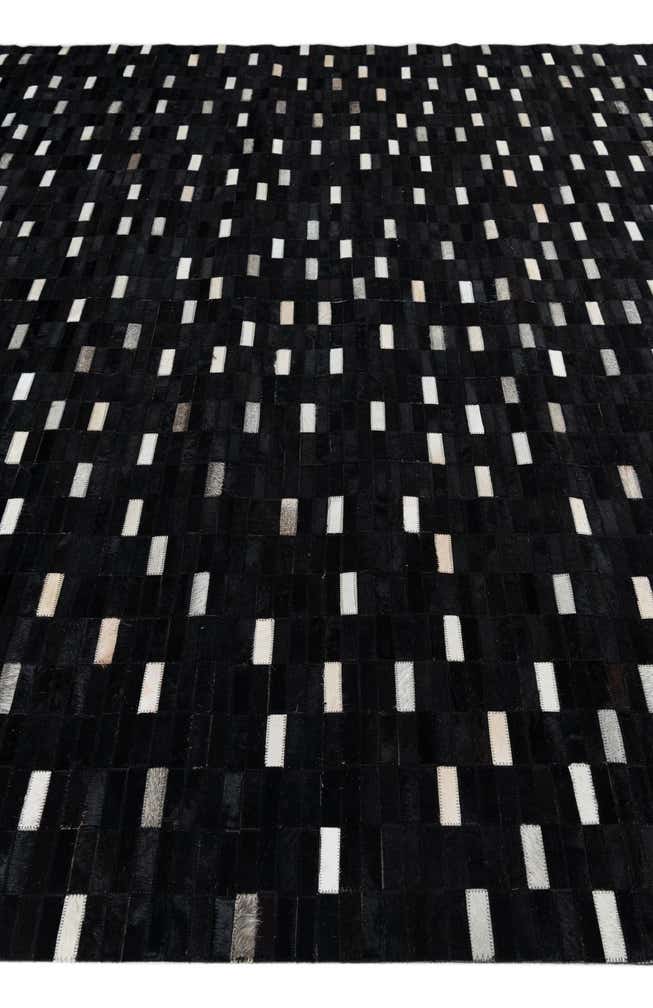 8' 2 x 9' 8 Cowhide Leather Rug