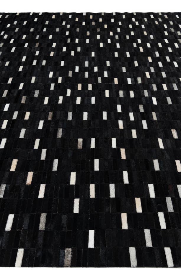 Detail image of 8' 2 x 9' 8 Cowhide Leather Rug