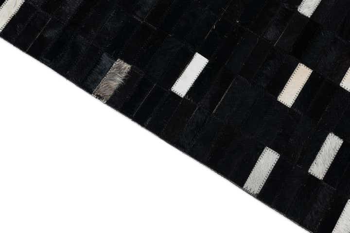 8' 2 x 9' 8 Cowhide Leather Rug