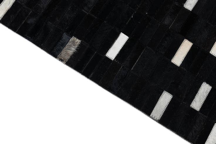 Detail image of 8' 2 x 9' 8 Cowhide Leather Rug