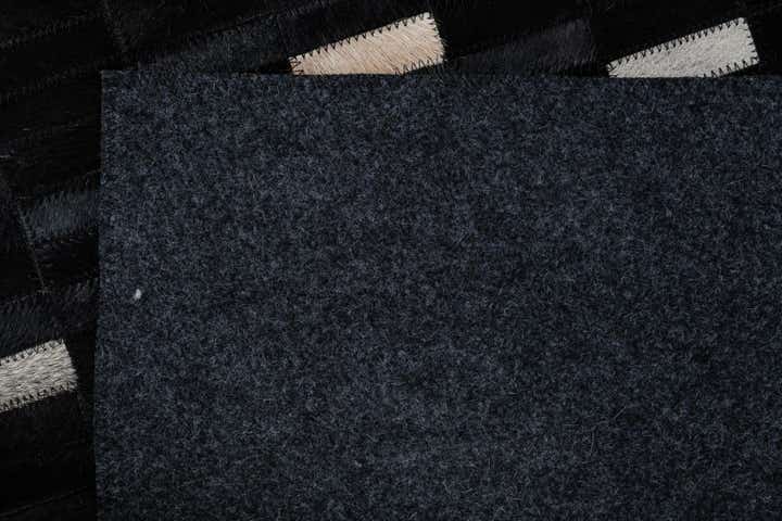 8' 2 x 9' 8 Cowhide Leather Rug