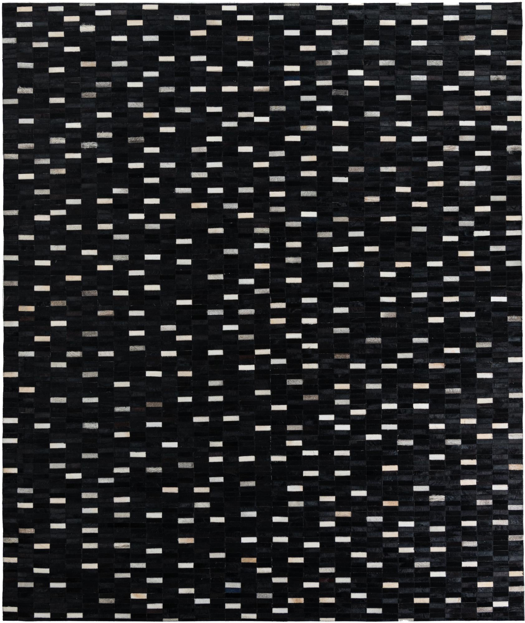 8' 2 x 9' 8 Cowhide Leather Rug