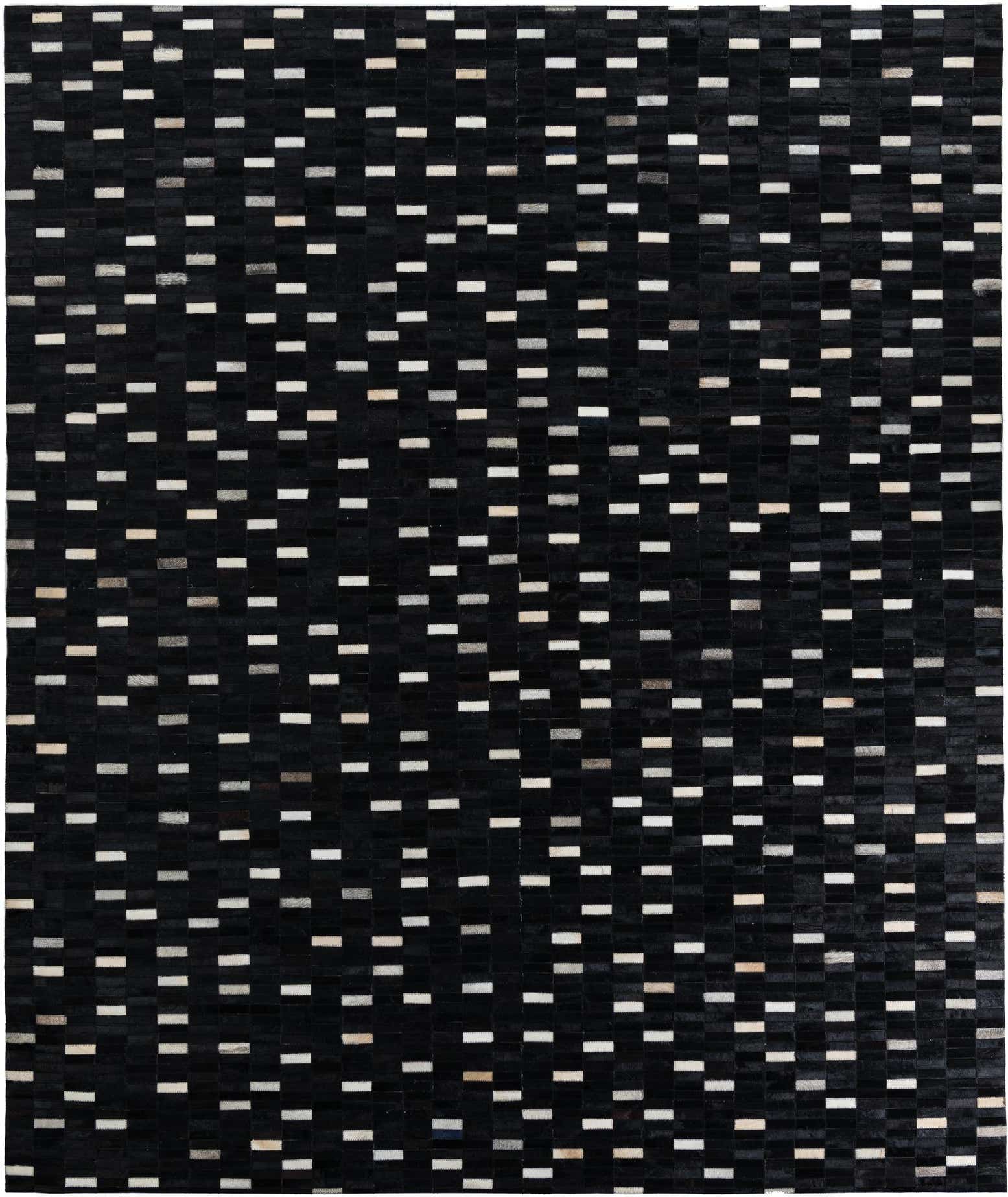 8' 2 x 9' 8 Cowhide Leather Rug