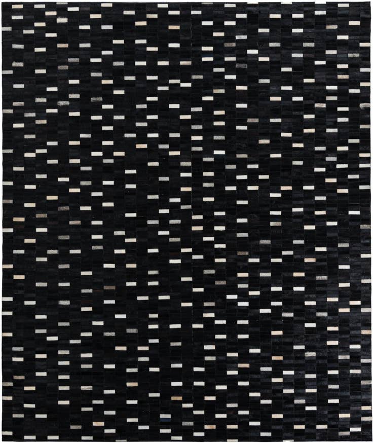 Detail image of 8' 2 x 9' 8 Cowhide Leather Rug