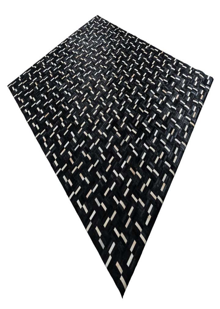 7' 9 x 9' 7 Cowhide Leather Rug