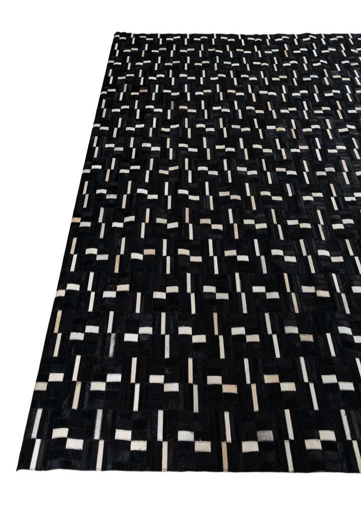 7' 9 x 9' 7 Cowhide Leather Rug