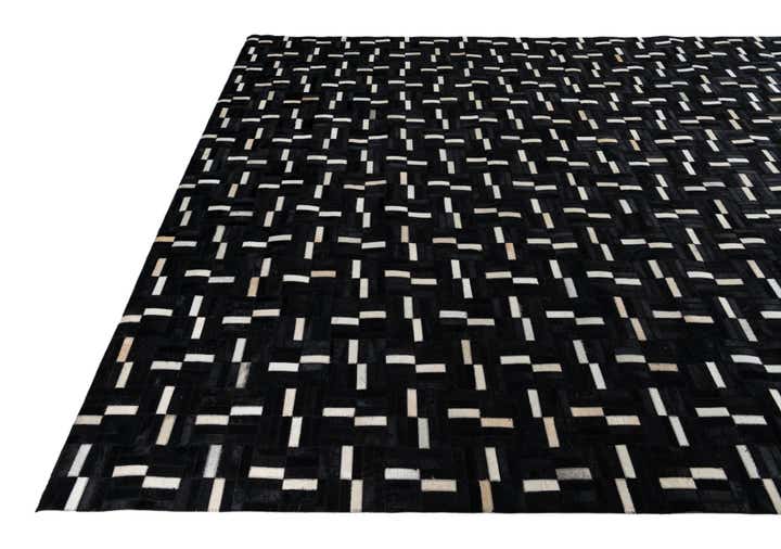 7' 9 x 9' 7 Cowhide Leather Rug