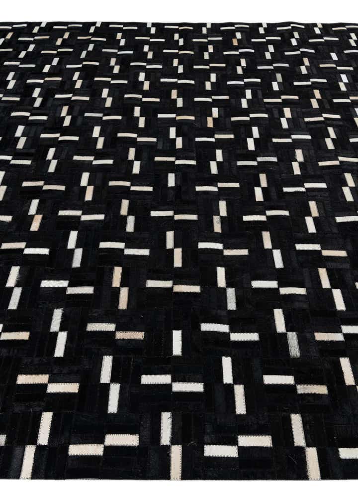 7' 9 x 9' 7 Cowhide Leather Rug