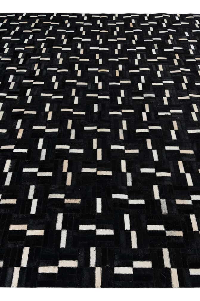 7' 9 x 9' 7 Cowhide Leather Rug