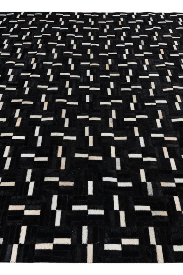 Detail image of 7' 9 x 9' 7 Cowhide Leather Rug