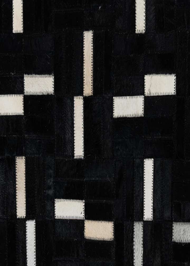 7' 9 x 9' 7 Cowhide Leather Rug