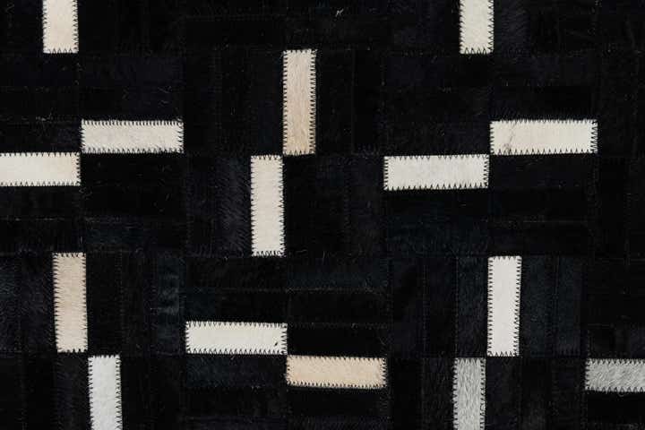 7' 9 x 9' 7 Cowhide Leather Rug