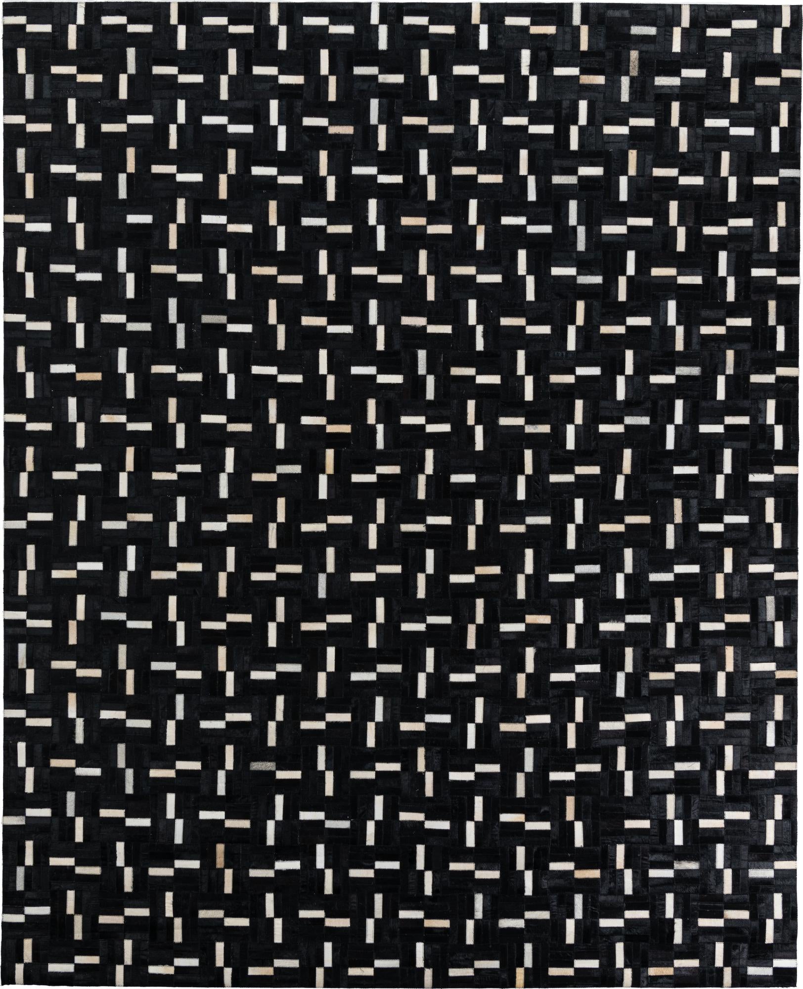 7' 9 x 9' 7 Cowhide Leather Rug