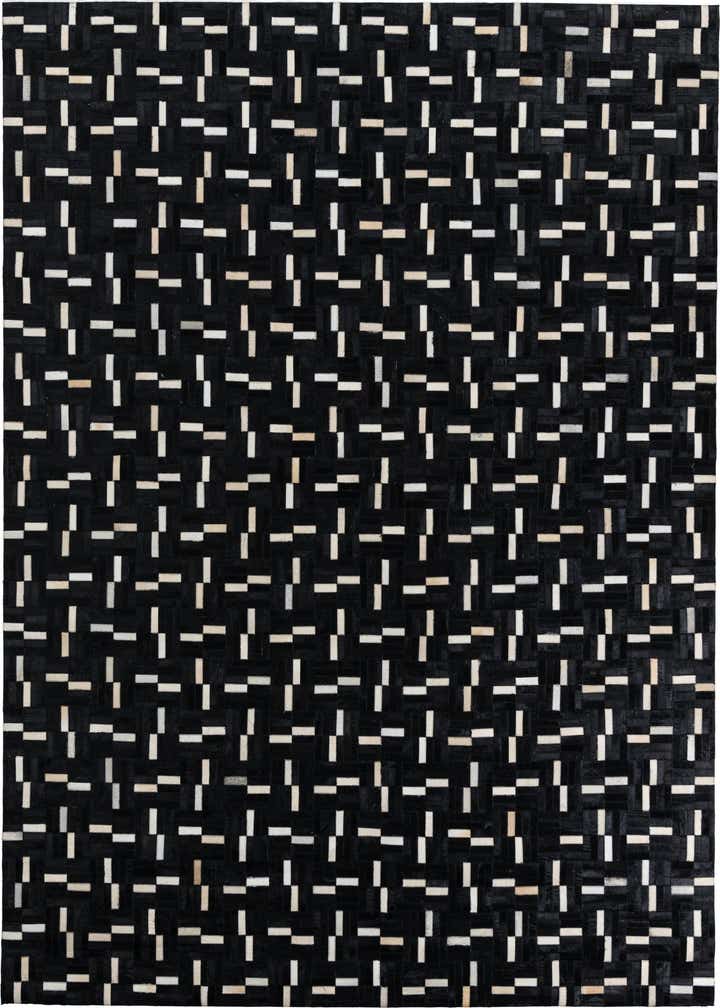 7' 9 x 9' 7 Cowhide Leather Rug