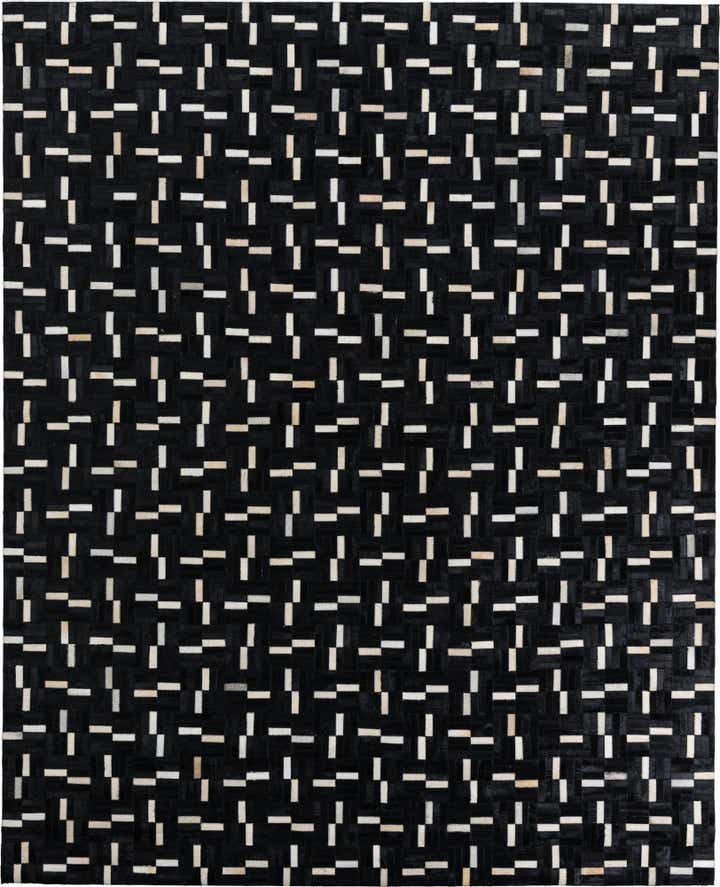 7' 9 x 9' 7 Cowhide Leather Rug