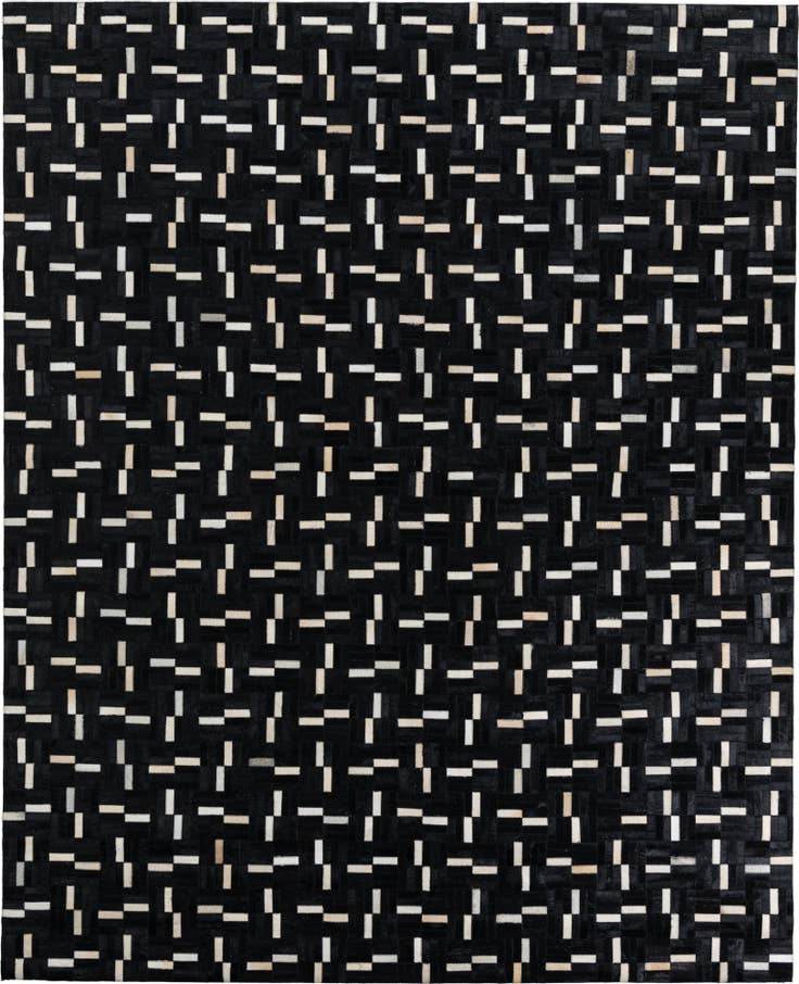 Detail image of 7' 9 x 9' 7 Cowhide Leather Rug