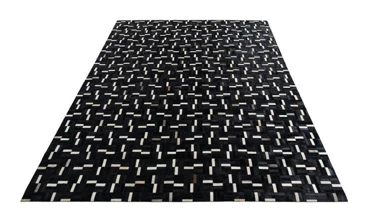 Detail image of 7' 9 x 9' 10 Cowhide Leather Rug