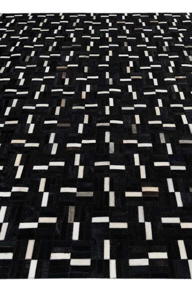 7' 9 x 9' 10 Cowhide Leather Rug