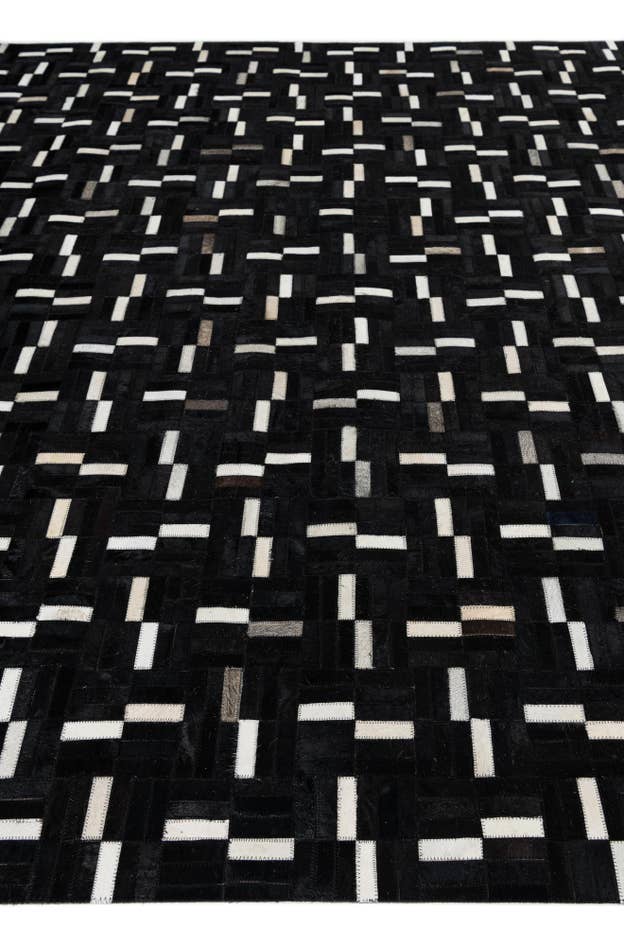 Detail image of 7' 9 x 9' 10 Cowhide Leather Rug