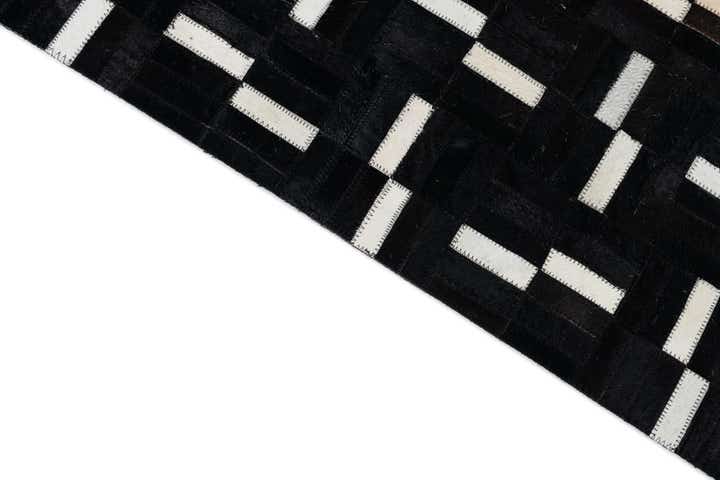7' 9 x 9' 10 Cowhide Leather Rug