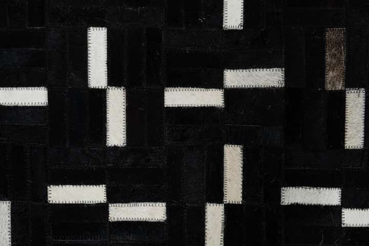 7' 9 x 9' 10 Cowhide Leather Rug