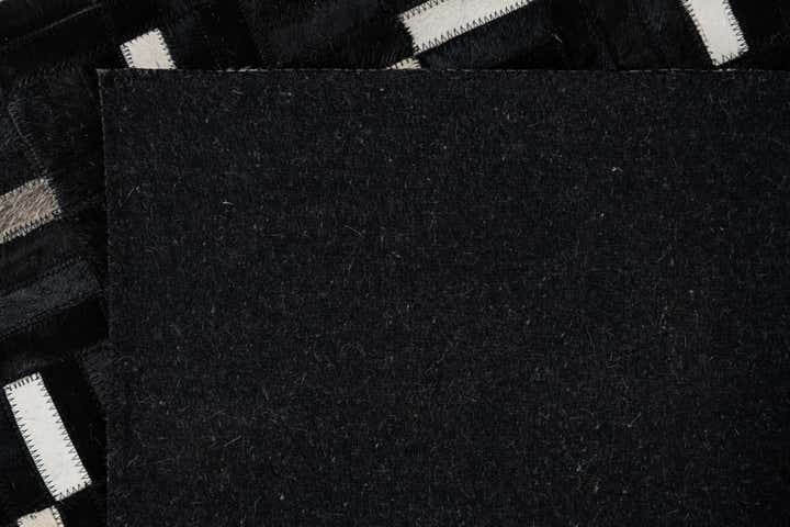 7' 9 x 9' 10 Cowhide Leather Rug