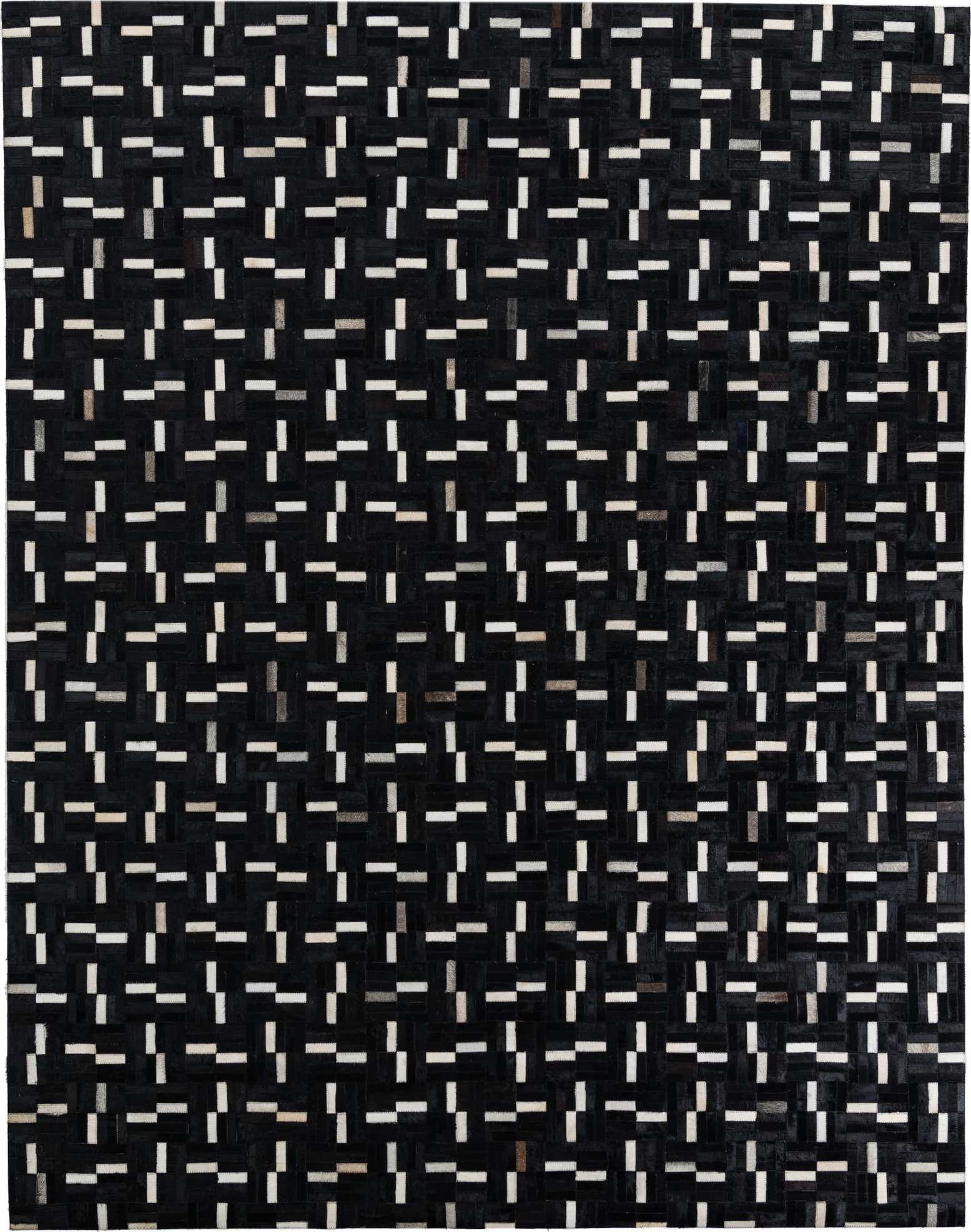 7' 9 x 9' 10 Cowhide Leather Rug