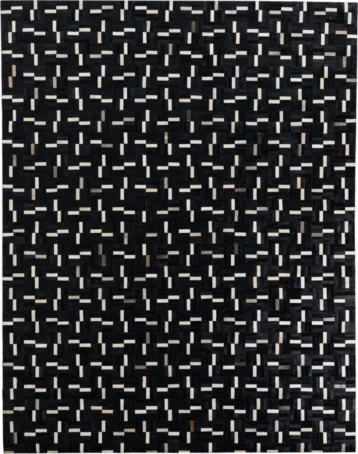 7' 9 x 9' 10 Cowhide Leather Rug