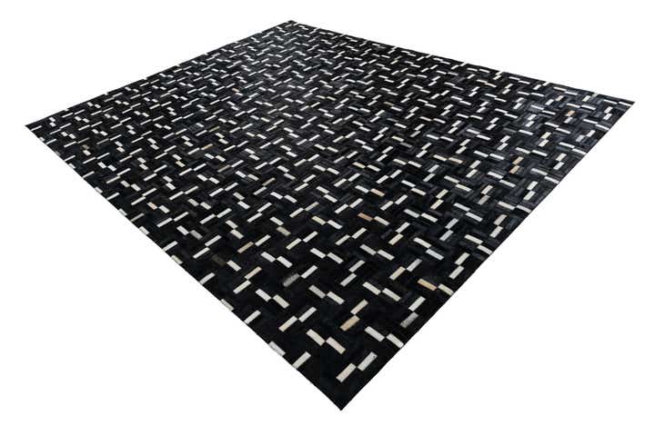 8' x 9' 10 Cowhide Leather Rug