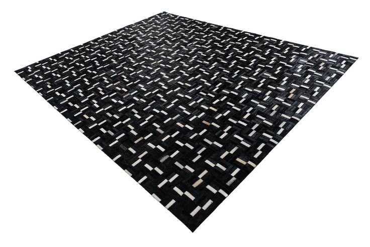 Detail image of 8' x 9' 10 Cowhide Leather Rug