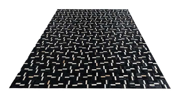 8' x 9' 10 Cowhide Leather Rug