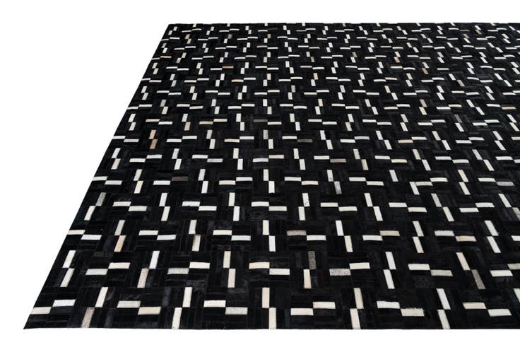 Detail image of 8' x 9' 10 Cowhide Leather Rug