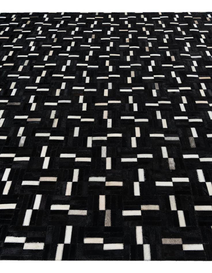 Detail image of 8' x 9' 10 Cowhide Leather Rug