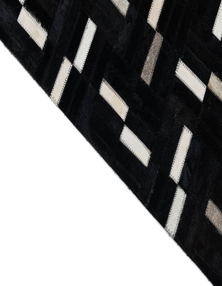 Detail image of 8' x 9' 10 Cowhide Leather Rug