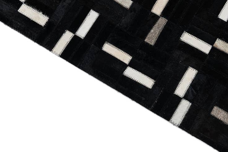 Detail image of 8' x 9' 10 Cowhide Leather Rug