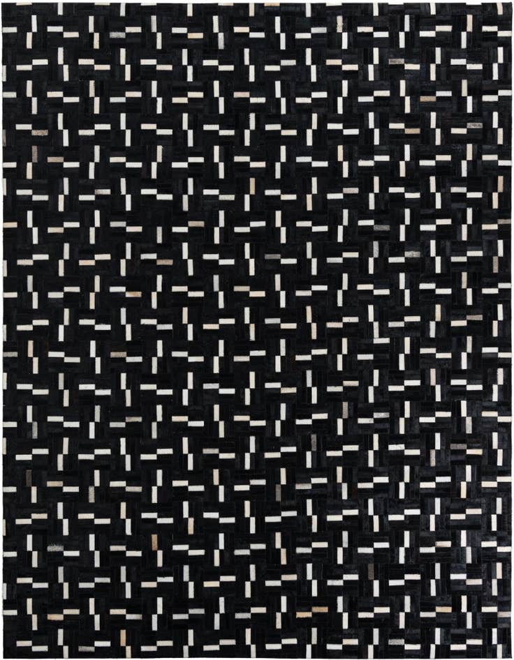 Detail image of 8' x 9' 10 Cowhide Leather Rug