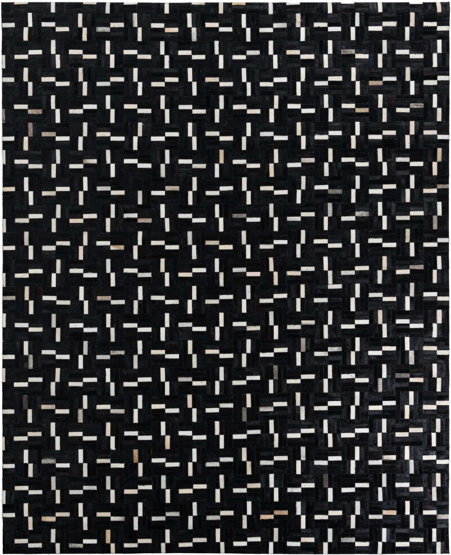 8' x 9' 10 Cowhide Leather Rug