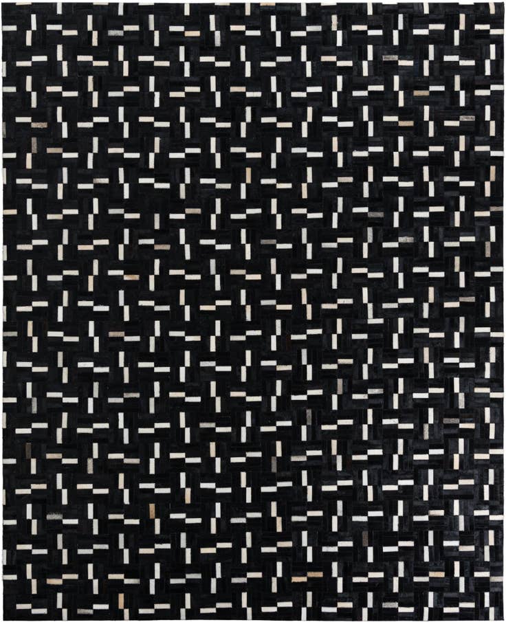 Detail image of 8' x 9' 10 Cowhide Leather Rug