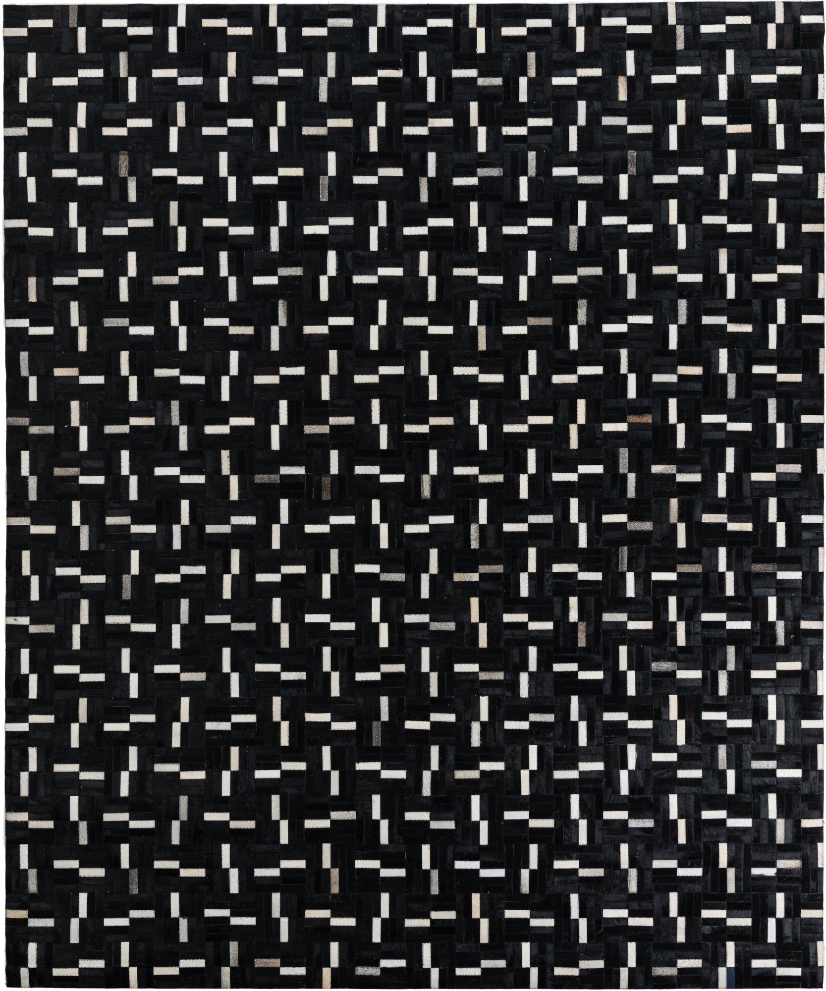 8' 2 x 9' 10 Cowhide Leather Rug